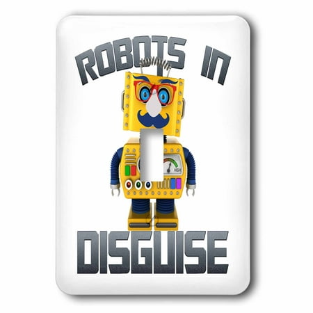 3dRose Vintage toy robot in disguise with a fake nose, glasses and moustache - Single Toggle (Best Face Switch App)