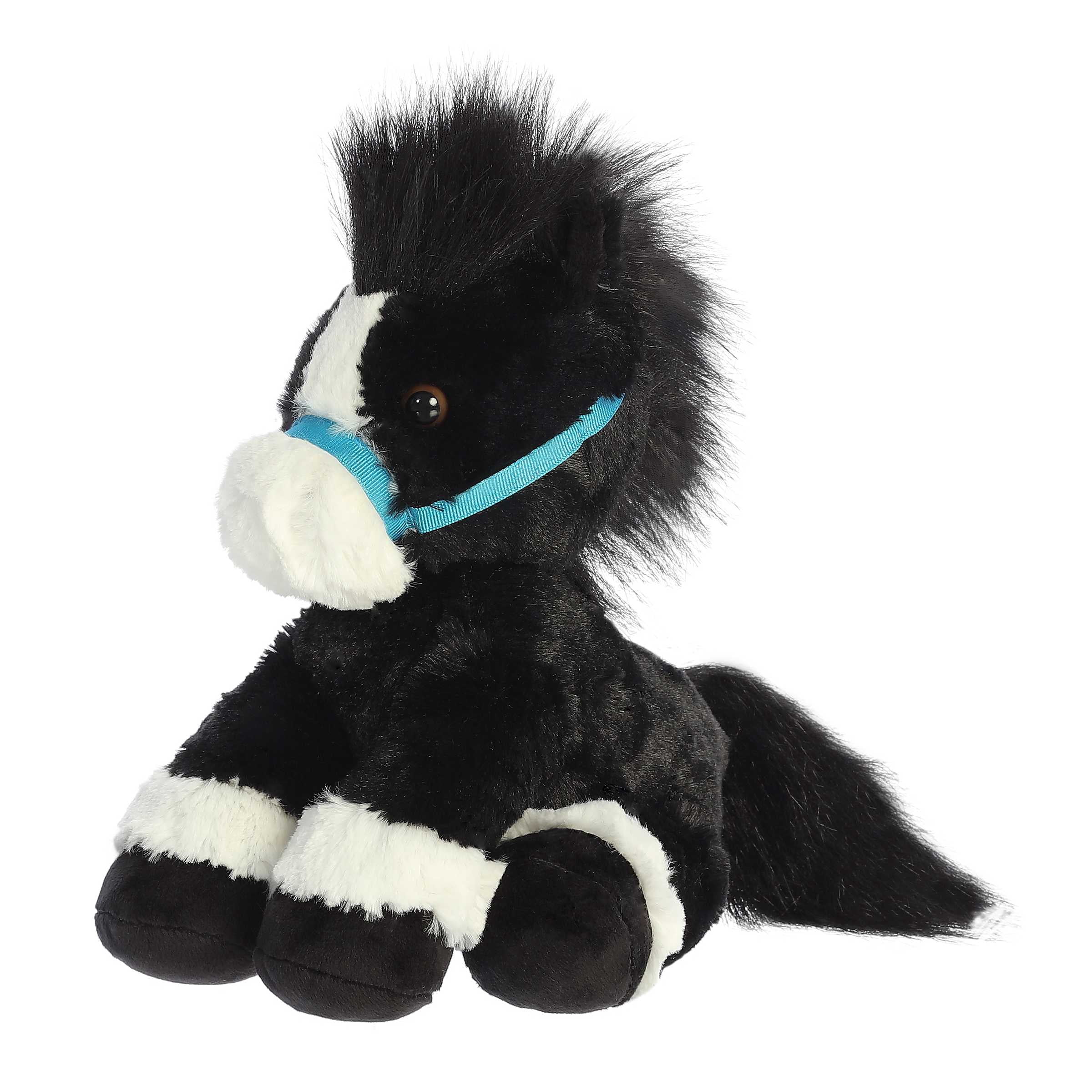 Aurora - Medium Black Breyer - Bridle Buddies - 8.5" Black Horse - Exquisite Stuffed Animal