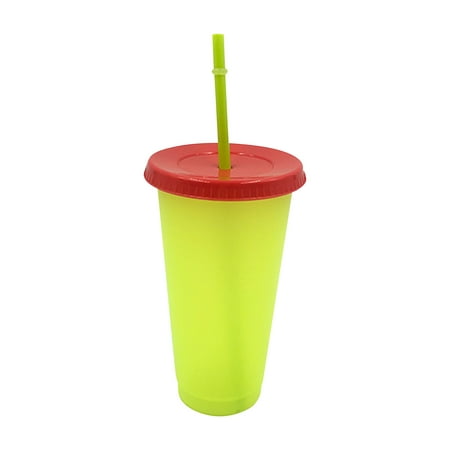 

Up to 50% Off Dvkptbk Color Changing Cup With Lid And Straw Reusable Plastic Cold Water Adult Iced Co