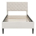 Modern Upholstered Platform Twin Bed Frame, Heavy Duty Twin Bed Frame