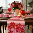 thumbnail image 1 of Boovnll Valentines Day Table Runner, 13x71" Valentine's Day Printing Table Runner, Valentines Table Runner for Holiday Kitchen Dining Table, Party Decor, Valentines Day Decorations, 1 of 6