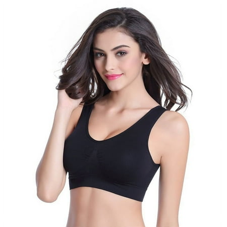 Comfort Padded Yoga Sports Women Bra Seamless Crop Top Vest Stretch Sleep Bra Wireless Bras Gym Top Tank Female Sport Bras New (No.1 S)