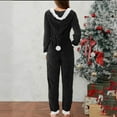 thumbnail image 4 of RQYYD Women's Fleece Non-Footed One Piece Onesie Adult Hooded Pajamas Ladies Jumpsuit, 4 of 6