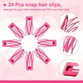 thumbnail image 5 of QUMENEY 24 Pieces Double Grip Hair Clips Metal Snap Hair Clips Women Hair Barrettes for Hair Making, Salon Supplies (Rose Red, 2 Inch), 5 of 7