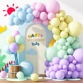 thumbnail image 1 of Set de Globos RUBFAC 129 piezas Kit de Globos de Látex Macaron en Colores Pastel, 1 of 8