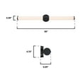 thumbnail image 6 of Westinghouse Lighting Clarksboro One Light 35 Watt LED Indoor Wall Fixture with Color Temperature Selection, Matte Black Finish, Frosted Acrylic Shade, 6 of 7