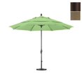thumbnail image 1 of 11' Fibre de Verre Marché Umbrella Col Inclinaison Bronze/oléfine/sésame Tissé/dwv, 1 of 1