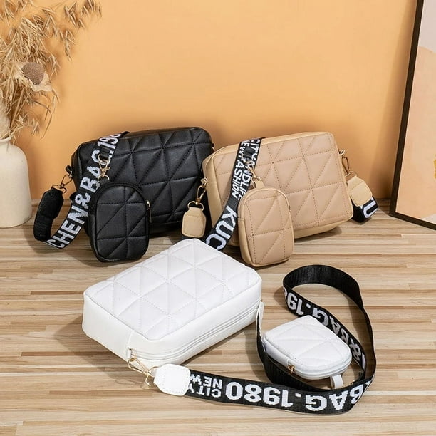 Diamond Plaid Son And Mother Fashion Shoulder Bag Trendy Letter