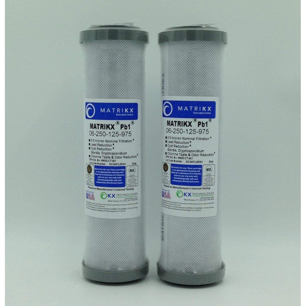 KX MATRIKX Pb1 10Inch Length Extruded Carbon Block Filter Cartridge, 2