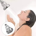 thumbnail image 2 of 1pc Water Softener Shower Head Filter For Hard Water, Chlorine & Fluoride Filter, Filtered Shower Head, High Pressure Rain Shower Head, 2 Replaceable Filters, Best Shower As Dry Skin & Hair, Bathroom, 2 of 4