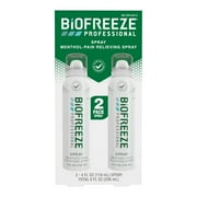 Biofreeze Professional Menthol Pain Relief Spray, 4 Fluid Ounce (Pack of 2)
