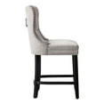 thumbnail image 6 of Westin Outdoor 29" Tufted Velvet Counter Stool, Black/Velvet Gray, 6 of 8