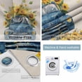 thumbnail image 4 of Sunflower Blackout Curtains for Bedroom/Living Room, Thermal Insulated Kitchen Curtains, Watercolor Summer Floral Truck Vintage Grommet Darkening Window Treatment Drapes 27.5"x39"x2, 4 of 8