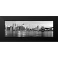 thumbnail image 2 of Ratsenskiy, Vadim 24x11 Black Modern Framed Museum Art Print Titled - Manhattan and Brooklyn Bridge, NYC, 2 of 5