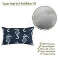thumbnail image 2 of Majestic Home Goods Navy Sea Horse Indoor / Outdoor Small Throw Pillow 20" L x 5" W x 12" H, 2 of 6