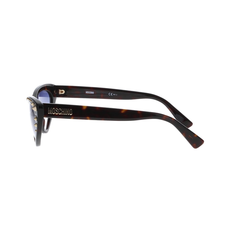 NEW MOSCHINO SUNGLASSES HAVANA BLUE WOMEN EYEWEAR MOSCHINO MOS 093/S 0086 08 Moschino MOS 093/S 0086 08 Sunglasses Havana Cat Eye Frame  main image 3