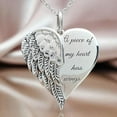 thumbnail image 5 of Vintage Love Heart Angel Wing Pendant Necklaces for Women Unique Gift Gold Silver Plated Embossed Feather Choker Fashion Jewelry, 5 of 8