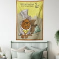 thumbnail image 4 of Groundhog Day Collection Tapestry, Vintage Doodle Sketch Style Design of Marmot in Suit, Wall Hanging for Bedroom Living Room Dorm Decor, 60W X 80L Inches, Cinnamon Khaki Dark Tan, by Ambesonne, 4 of 5