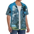 thumbnail image 2 of Disketp Cracked Earth Head Tree Men's Hawaiian, Shirts Button Down Holiday Beach Shirts-{sizeName}-Small, 2 of 5