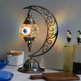 thumbnail image 5 of Turkish Mosaic Moon Lamp Making Kit | DIY Colorful Glass Decorative Table Desk Light | Craft Kit For Adults | Make Your Own Lamp | Living Room Bedroom | Mosaic Pieces, Beads, US-Plug (Multicolor), 5 of 7