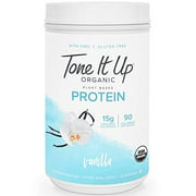 Tone It Up Plant Based Vanilla Protein Powder - Organic Pea Protein for Women - Sugar Free, Gluten Free, Dairy Free and Kosher - 15g of Protein x 28 Servings - 1.54 lbs