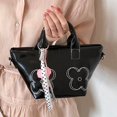 thumbnail image 3 of Hfppkn Black PU Leather Tote Shoulder Bag, Solid Color Handbag for Women Daily Shopping Use, Black 27.5x15x13cm, 3 of 7