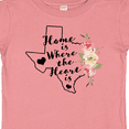 thumbnail image 4 of Inktastic Texas Home is Where The Heart is with Watercolor Floral Girls Baby T-Shirt, 4 of 5