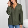 thumbnail image 4 of Sudadera con Cremallera frontal manga larga ajuste holgado transpirable cuello en V para Club para niña Ccdes Otros, 4 of 6