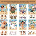 thumbnail image 3 of 24 PCS Moana Sticker Sheets Large Make Your Own Mix and Match Sheets Play Set Reusable Stickers Fantasy Arts and Crafts Activity Party Favor Supplies Craft, 3 of 4