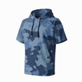 thumbnail image 5 of OIOLOYJM Sun Protection Shirts for Men Quick Dry Lightweight Uv Protection Rash Guard Camo Short Sleeve Hoodies Summer Running Outdoor Fishing Clothes Light Blue L, 5 of 5