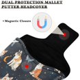 thumbnail image 3 of Haosy Cat Butterfly in Space Golf Mallet Putter Cover Strong Magnetic Leather Golf Club Headcover Closure, 3 of 7
