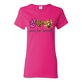 thumbnail image 1 of Peace Love Baseball Sports Womens Graphic T-Shirt, Fuschia, Medium, 1 of 5