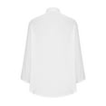 thumbnail image 5 of FNFYFH Clearance walmart week deals 3/4 Length Sleeve Shirts Womens Summer Button Down Shirt Solid Color Blouse Summer V Neck Basic Shirts Casual Loose Comfy Clothes, 5 of 5