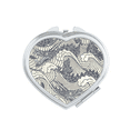 thumbnail image 1 of China Blue Dragon Wave Line Painting Repeat Mirror Travel Magnification Portable Handheld Pocket Makeup, 1 of 3