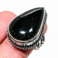 thumbnail image 2 of Natural Black Onyx Gemstone Handmade 925 Sterling Silver Ring Size 10, 2 of 2