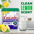 thumbnail image 4 of Cascade Platinum Plus Dishwasher Pods, Action Pacs Dishwasher Detergent Tabs, Lemon, 62 Count, 4 of 11