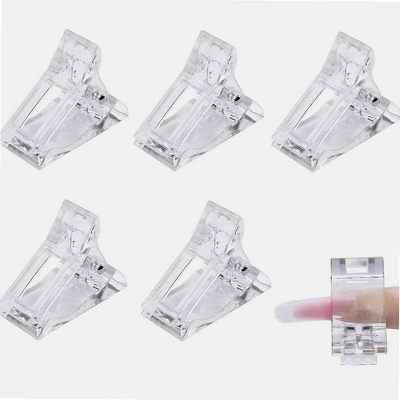 Nail Tips Clip for Quick Building Polygel Nail Forms Nail Clips for Polygel Finger Nail Extension UV LED Builder Clamps Manicure Nail Art Tool 1PCS (5PCS)