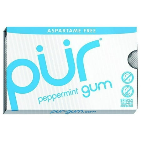 Pur Gum - Peppermint - Aspartame Free - 9 Pieces - 12.6 G - pack of