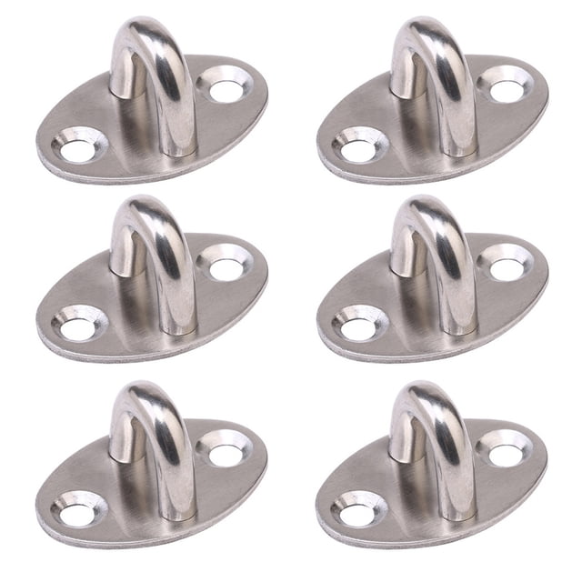 SHISUYAN Sturdy Stainless Steel Wall Hooks for Home Use Silver Color 6 Pieces 2.5 Inch