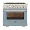 thumbnail image 2 of Professional 36-in Natural Gas Range in Light Blue with True Simmer Burners, 2 of 15
