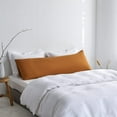 thumbnail image 6 of Simple&Opulence Body Pillow Cover 20" x 54",100% Pure Linen, Ultra Soft and Breatherable, Body Pillowcase with Envelope Closure for Adults (Rust), 6 of 6