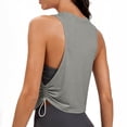 thumbnail image 7 of Fznquz Summer Tank Tops for Women Trendy Plain Tops Crew Neck Sleeveless Gray Shirts, 7 of 7