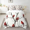 thumbnail image 2 of Castle Fairy Teens Cardinal Bird 7-Piece Twin Bedding Sets,Merry Christmas Bedding Comforter Set,Festival Xmas Breathable Sheet Sets,Ultra Soft Home Decor, 2 of 8