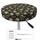 thumbnail image 4 of Balery funny Retro Skull Fundas de asiento para taburete de bar redondo de tela de terciopelo ajustables que protegen de arañazos y manchas para sillas de 14 a 17 pulgadas.-14 inch, 4 of 7