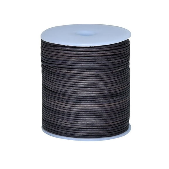Cords Essentials - Dye Round Leather Cord, for Jewelry Making, Necklaces, Bracelets, Kumihimo Braiding, Handle Wraps, Crafts and Hobby projects