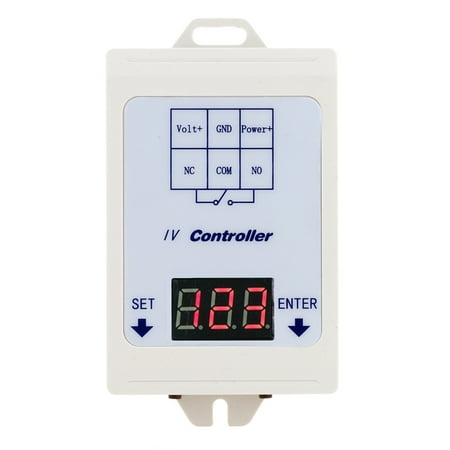 

OWSOO 24V DC Display Digital Voltage Meter Test Control Relay Timer Time Delay Switch Module with Case