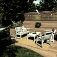 thumbnail image 2 of Highwood 4pc Weatherly Conversation Set - 4ft Bench, Two Garden Chairs and Conversation Table, Outdoor, Eco-friendly, Synthetic Wood, 2 of 8