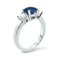 thumbnail image 2 of Gems & Jewels 14K White Gold Plated 2.00 Ct Round Cut Blue Sapphire Engagement Wedding Christmas Thanksgiving Halo Ring 925 Sterling Silver For Women's -7, 2 of 3