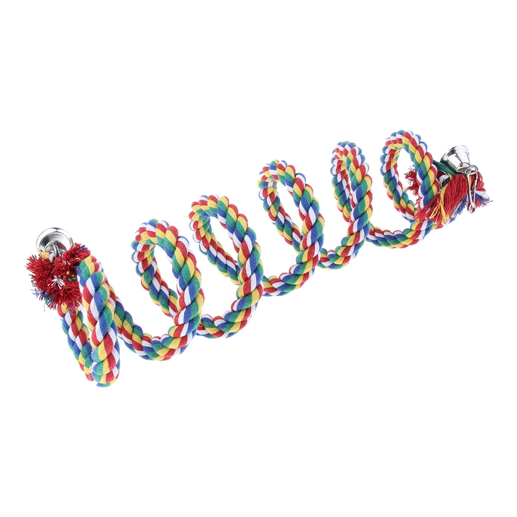 Bird Rope Climbing Ropes Parrot Spiral Standing Perch Chew Toy