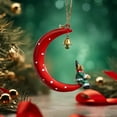 thumbnail image 6 of PPgejGEK Crescent Moon Christmas Ornament 11x8cm/4.33x3.15in Iron Santa Deer Design Hanging Decor for Xmas Tree Holiday Home Decoration, 6 of 6